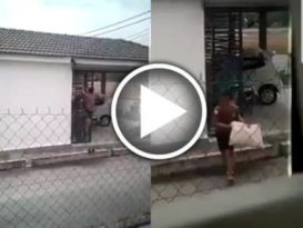 枕頭放車頂小偷不放過