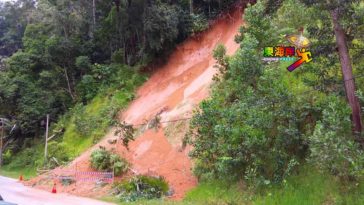 文冬吉隆坡旧路多处土崩   道路使用者受促小心