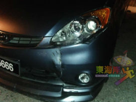 飛來橫禍 运化学品罗厘大道爆胎 四溅轮胎残片 击中5辆轿车 幸无人伤