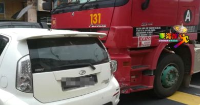 文冬辛炳街 拖格撞轿车