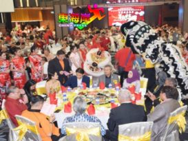 金英坛筹建庙基金宴会  霹王室出席  龙狮热迎