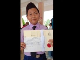 父亲车祸身亡    坚强小六生领取成绩 : 献给亲爱的父亲