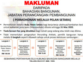 关丹市议会楼宇平面图（Pelan Setara）  申请优惠31日