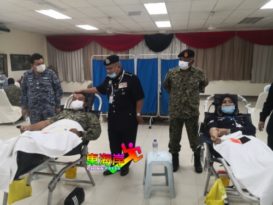 ◤行动管制◢ 管制令期间血包不足     军警联办捐血运动。