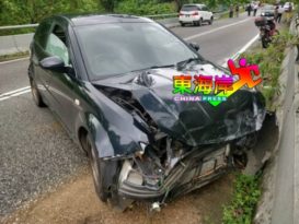 ◤行动管制◢ 高速加路滑失控  3车相撞司机无恙