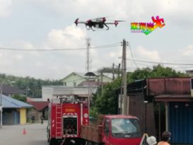 卫生局派员全面消毒     出动无人机防病毒扩散