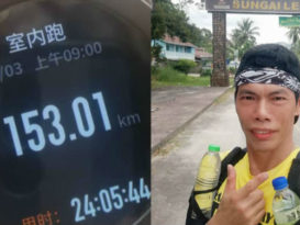 耐力慢跑华青新突破  逾24小時  居家跑 153.01 KM
