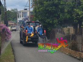 “我们的村，我们来守护” 村民组队   喷消毒水