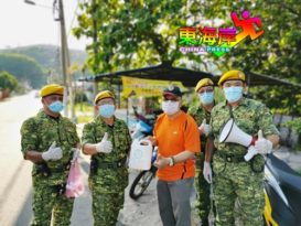 ◤行动管制◢前政治秘书简明发  派前线人员搓手液