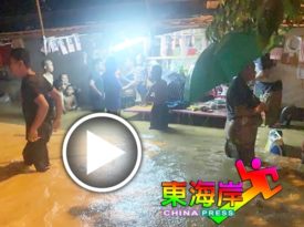 5小时豪雨 导致话望生数区突发水灾 （有视频）
