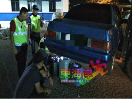 丹贸消局 水警 边境起获1260公升燃油