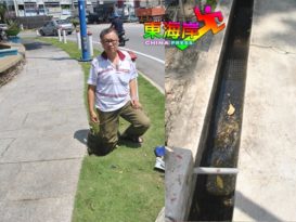文冬巴士总站泥土冲蚀威胁市民沟渠积水忧滋生蚊虫