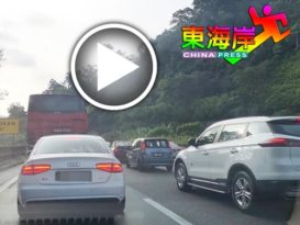 摩哆意外骑士倒地  加叻大道   交通缓慢