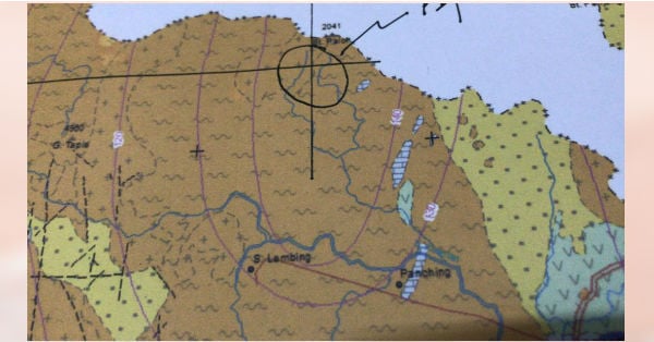 陈文德提供彭亨州水文地质图测上稀土永久废料储区位置。