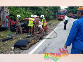 立卑罗厘撞轿车    酿3死（有视频）