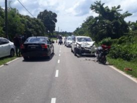 冲入反方向车道撞车  骑士重伤送院不治