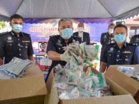 2018年和2019年起获  登警销毁160万毒品
