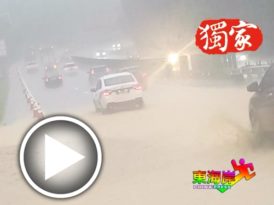 沟渠不能有效排水  山水淹没加叻大道