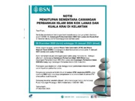 国民储蓄银行（BSN）分行   关闭消毒