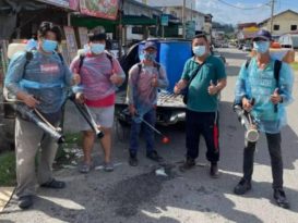 劳勿新巴力志愿巡逻队 义务消毒 确保村民安全