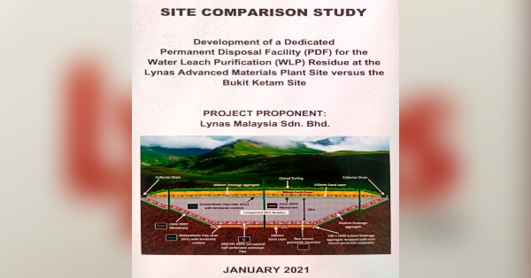 环境局针对莱纳斯土厂提建议在关丹武吉吉胆建设永久废料储存设施（PDF）计划，线上公布环境影响评估报告。