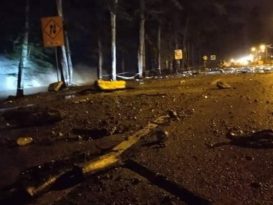狂风巨浪袭登州  路淹 垃圾满地