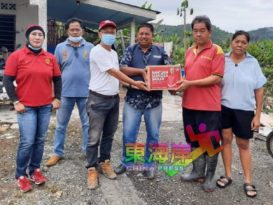 而连突土团党   分发水灾赈灾品