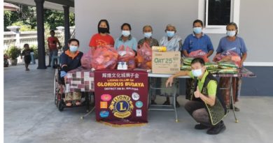 哥市辉煌狮子会 派发13贫老食物