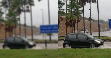◤看视频◢凌晨雨势忽大忽小   关丹多区 大量积水