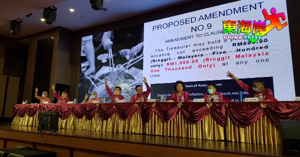 关丹中华总商会2021年会员大会面对财务律师费及延长理事会延长任期3年，引起会员提出反对意见。