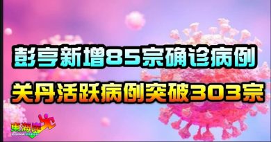 彭亨新增85宗确诊病例     关丹活跃病例突破303宗
