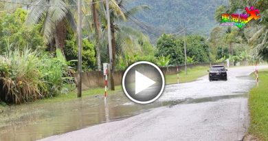 使用文冬吉隆坡旧路 小心  多处土崩  逢雨积水