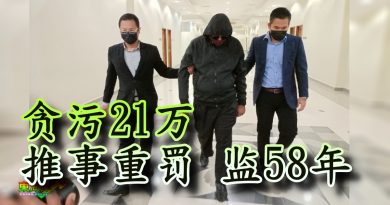 贪污21万   推事重罚 监58年