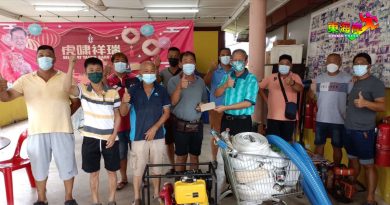 淡属农企福利社捐救火设备 助新村志工队紧急救灾
