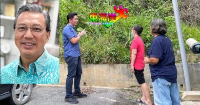 廖中莱关心翻种引发土崩  黄泥流入民宅