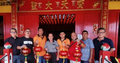 迎庆齐天大圣爷宝诞 丹圣兴宫挂平安灯