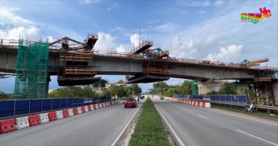 跨越关丹路双溪林明C4公路 关丹河特大桥完成合龙