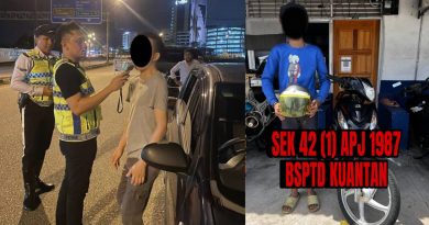 关丹交警开斋节安全行动    扣捕2疑醉驾男子