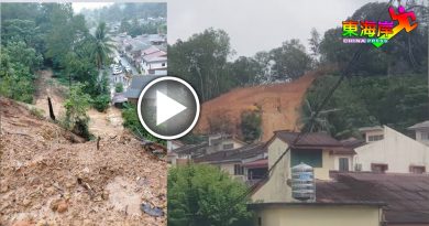 下豪雨 黄泥进屋 3户疏散   山泥倾泻 冲 住宅区
