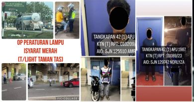 关丹交警突检行动    扣2男   发392罚单