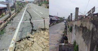 金马扬新村路  地陷    随时崩塌 村民怕怕