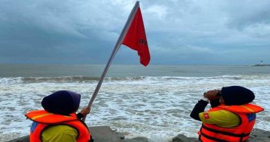 巴西富地2海滩升红旗    浪大 禁民众嬉水
