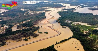 哥乐河甘榜璋兰河堤缺堤 缺口延伸至100公尺