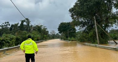 水灾未退  通往林明道路中断 468名灾黎困林明