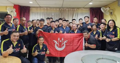 出征全国青少年锦标赛 丹篮总授旗男女队