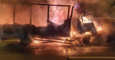 更新：罗厘撞上拖格罗厘   引发火灾   1死1伤