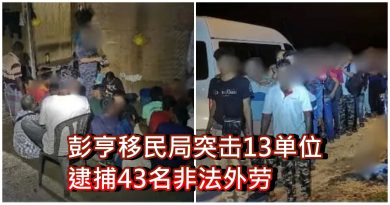 彭亨移民局突击13单位     逮捕43名非法外劳