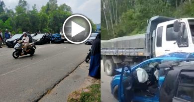 视频｜疑拖格罗厘突刹车  造成连环车祸   死伤未明