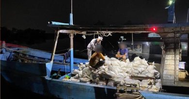 印尼渔船趁夜走私      缉获市值150万锡粉