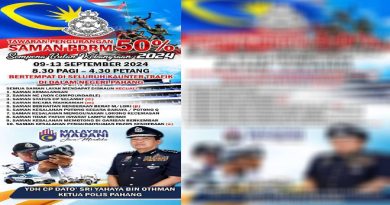 彭亨州交警国庆月   9日至13日交通罚单折扣50%